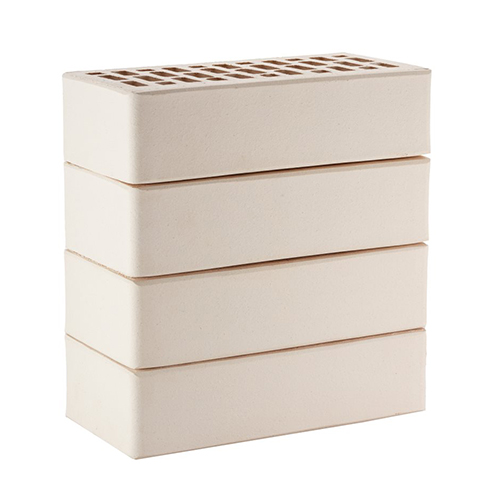 Кирпич ЛСР лицевой керамический пустотелый 1НФ белый гладкий