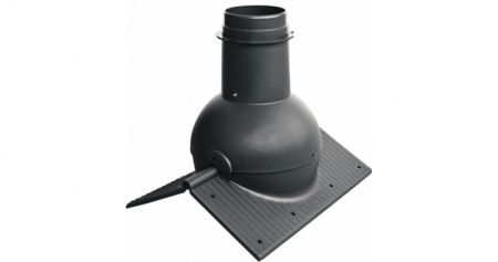 Коньковый элемент Pipe-Cone черный